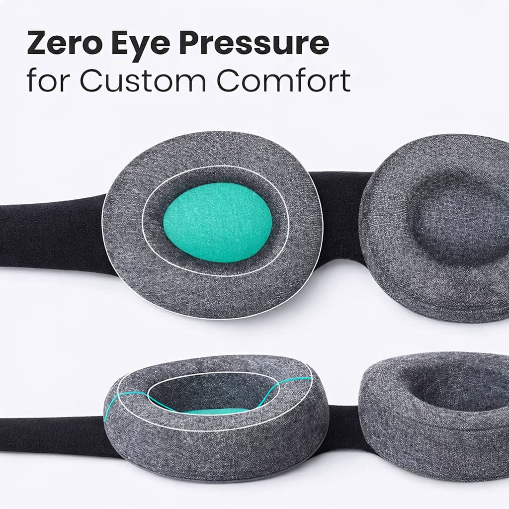 TYYNI Sleep Mask auttaa nukahtamaan nopeammin ja parantaa unen laatua.