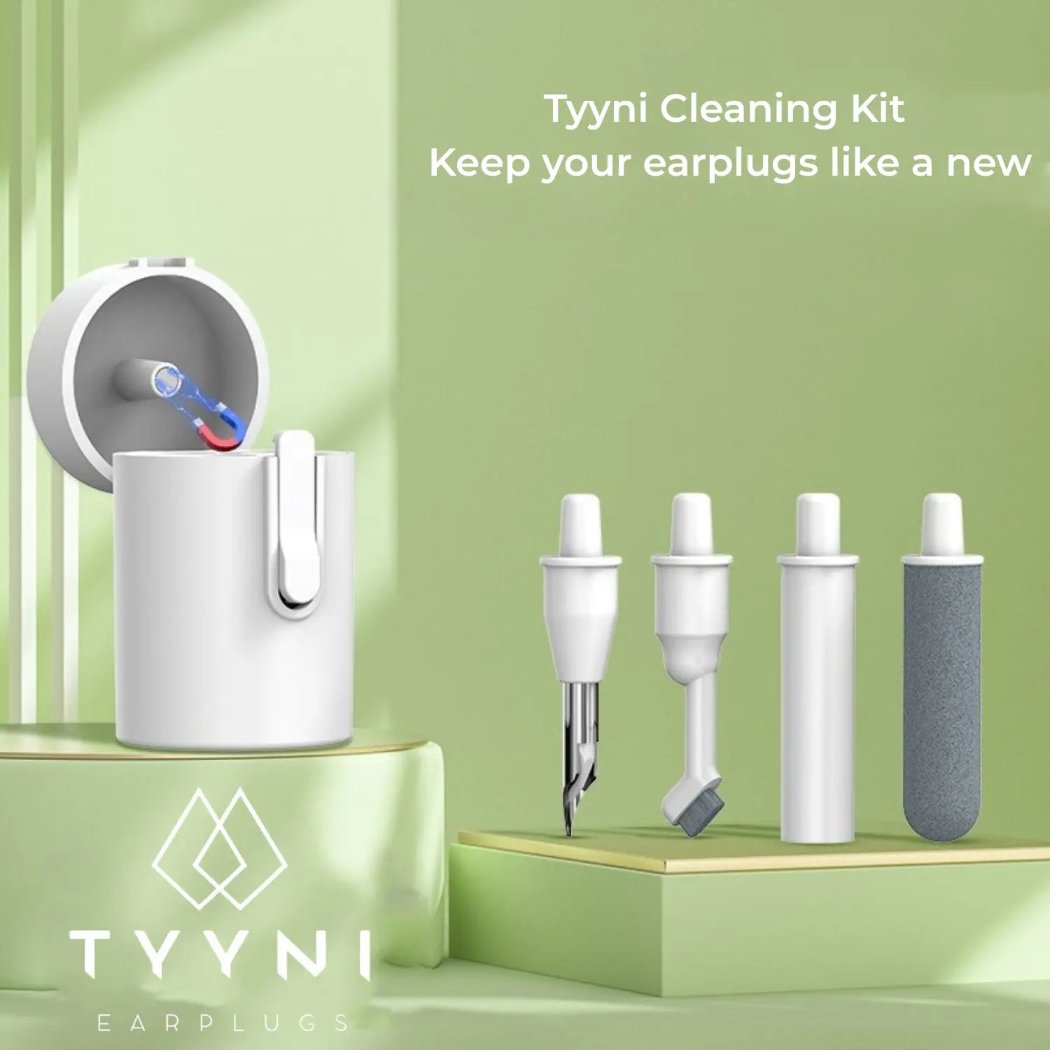 PUHDISTTUSSETTI Kauppani, Precisiotyökalu mahdollistaa korvatulppien tarkan puhdistamisen vaikeapääsyisistä kohdista. Metallikärkinen koukku poistaa varovasti kuivuneet jäänteet ilman että se vahingoittaa silikoniosia tai suodattimia. Sopii erinomaisesti käyttäjille, jotka haluavat pitää korvatulppansa mahdollisimman puhtaina ja hygieenisinä päivittäisessä käytössä.